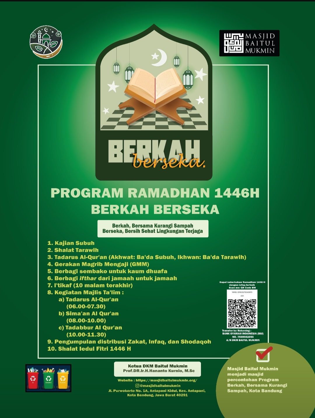 Gerakan Bersama Masjid Berkah #BERsamaKurangisampAH