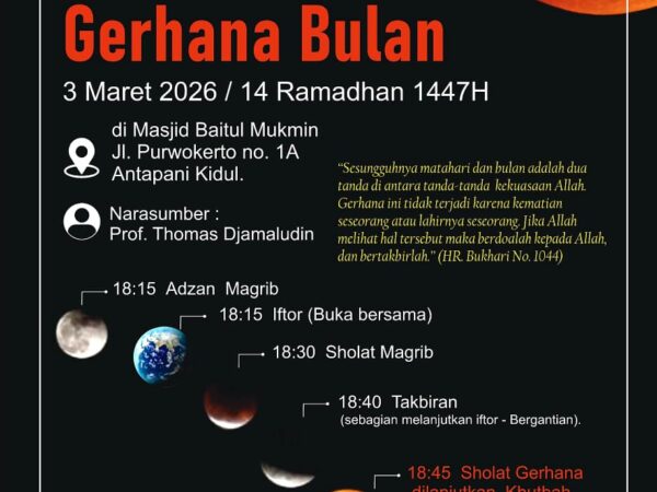 Shalat Gerhana Bulan Total di Bulan Ramadhan 1447 H