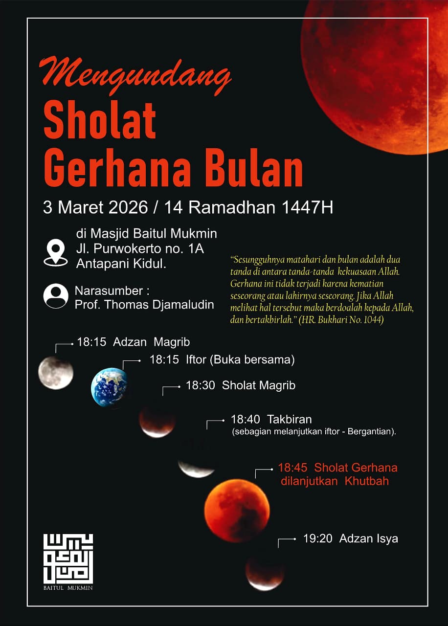 Shalat Gerhana Bulan Total di Bulan Ramadhan 1447 H
